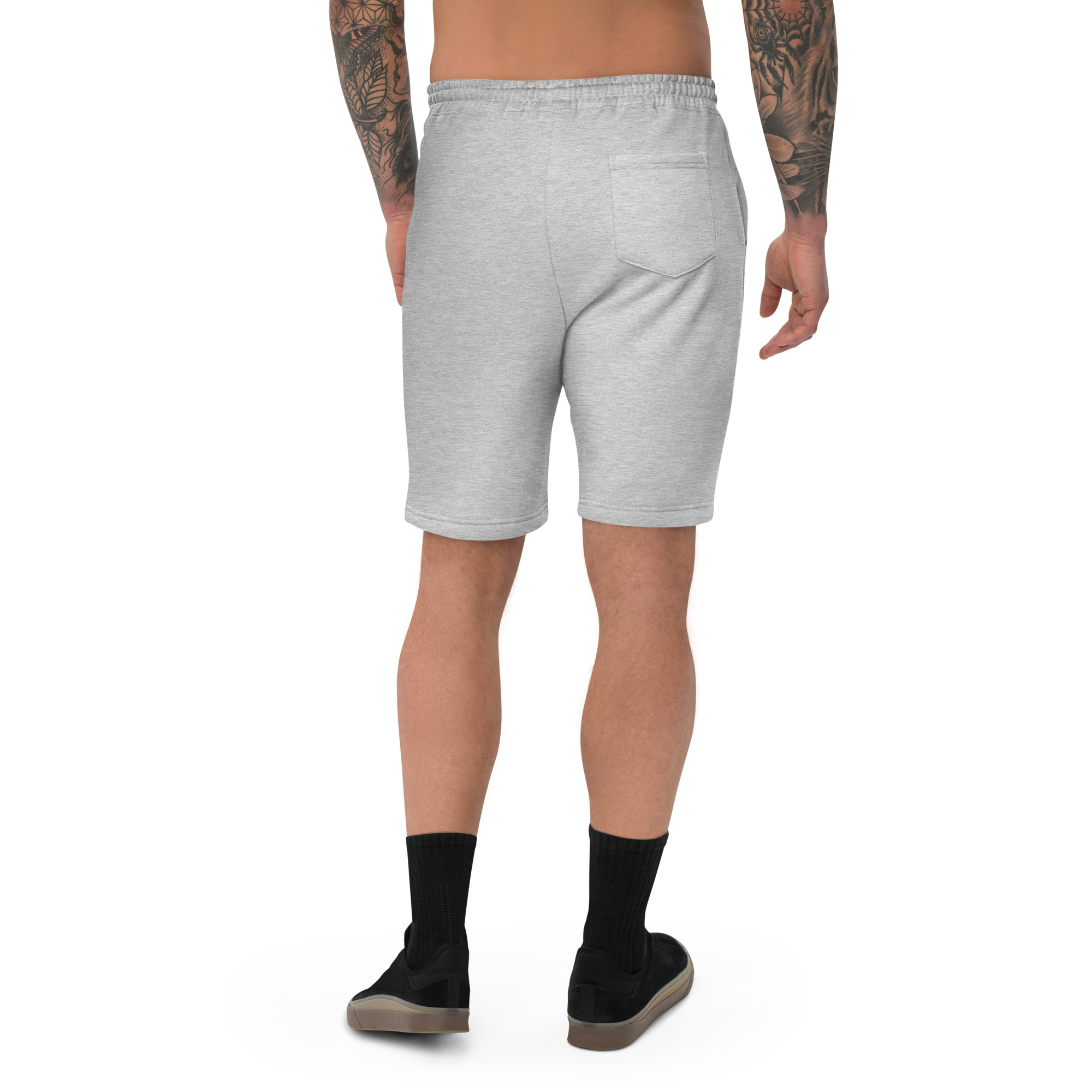 Embroiderd NAVY HMCS YORK Men's fleece shorts (Gold Thread) - Image 5