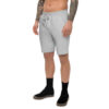 Embroidered NAVY HMCS YORK Men's fleece shorts (White Thread) - Image 6