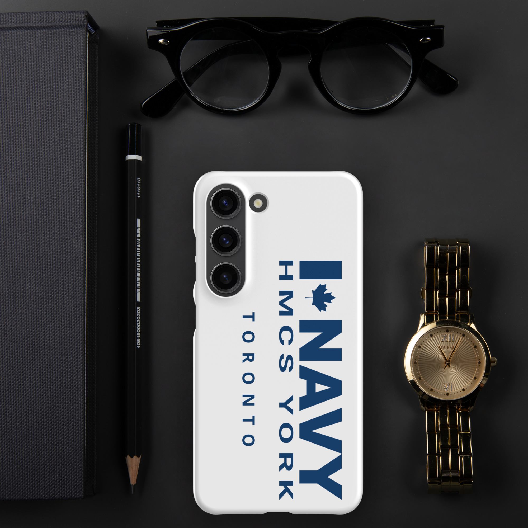 Navy HMCS YORK Snap case for Samsung® (Blue Text) - Image 15