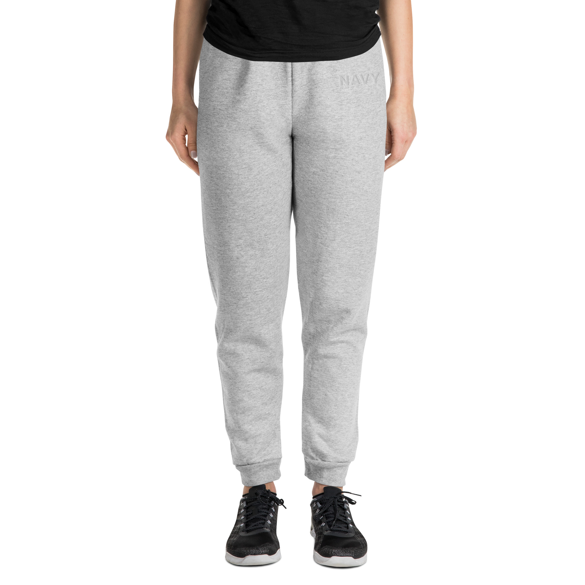 Embroidered HMCS YORK NAVY Unisex Joggers (White Thread) - Image 7