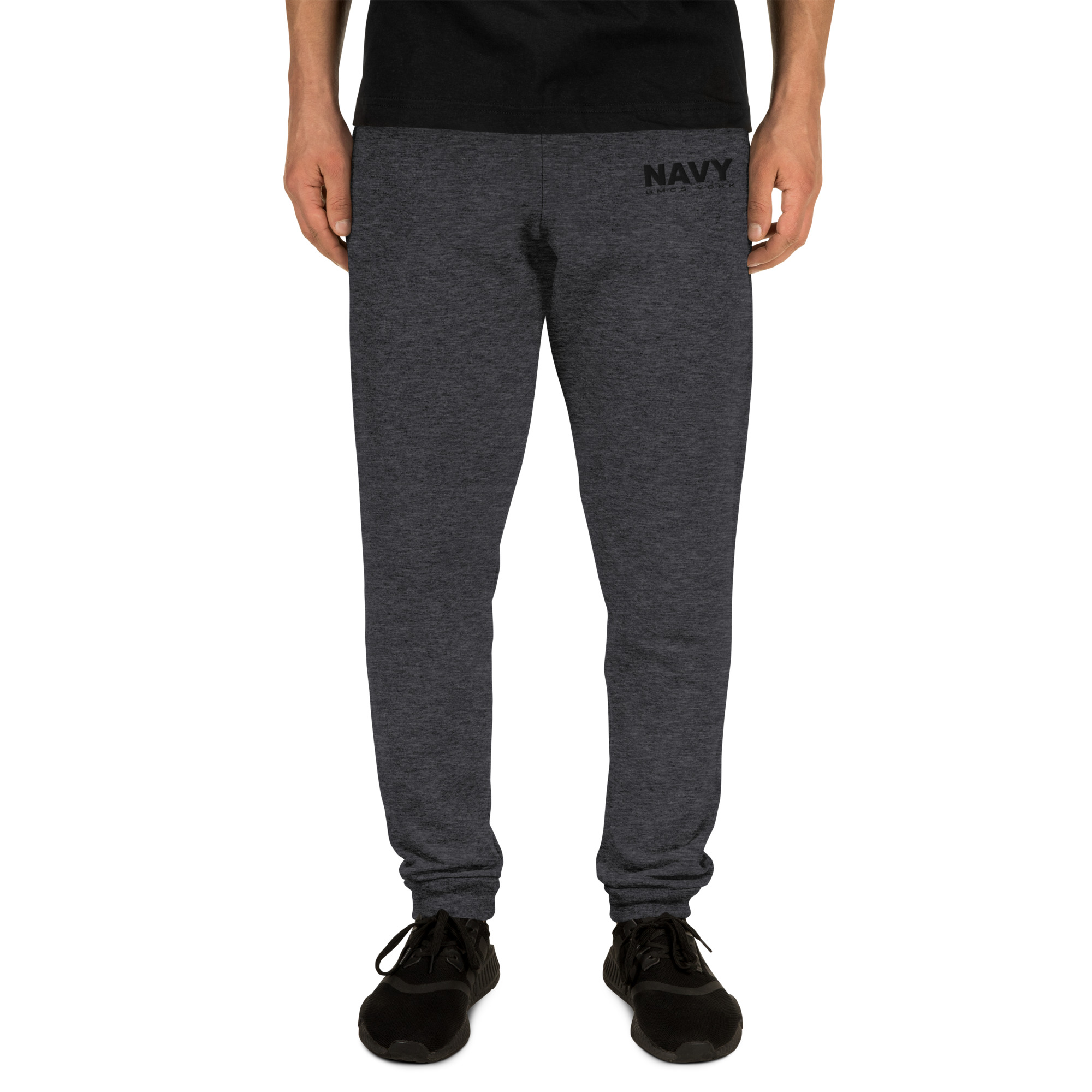 Embroidered NAVY HMCS YORK Unisex Joggers (Black Thread) - Image 4