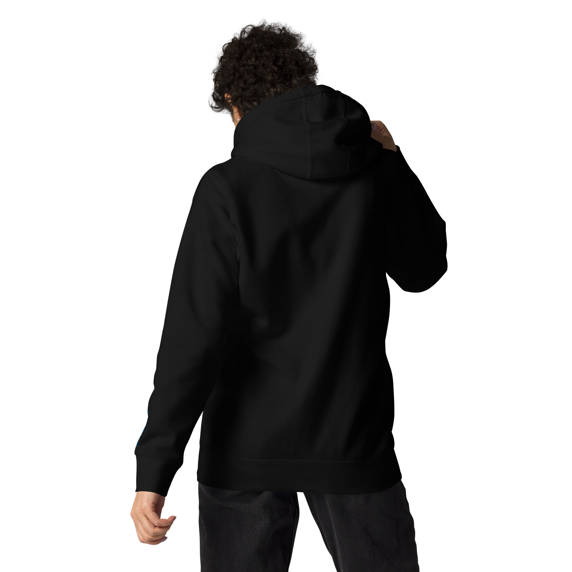 Embroidered HMCS YORK NAVY Unisex Hoodie (Blue Thread) - Image 12