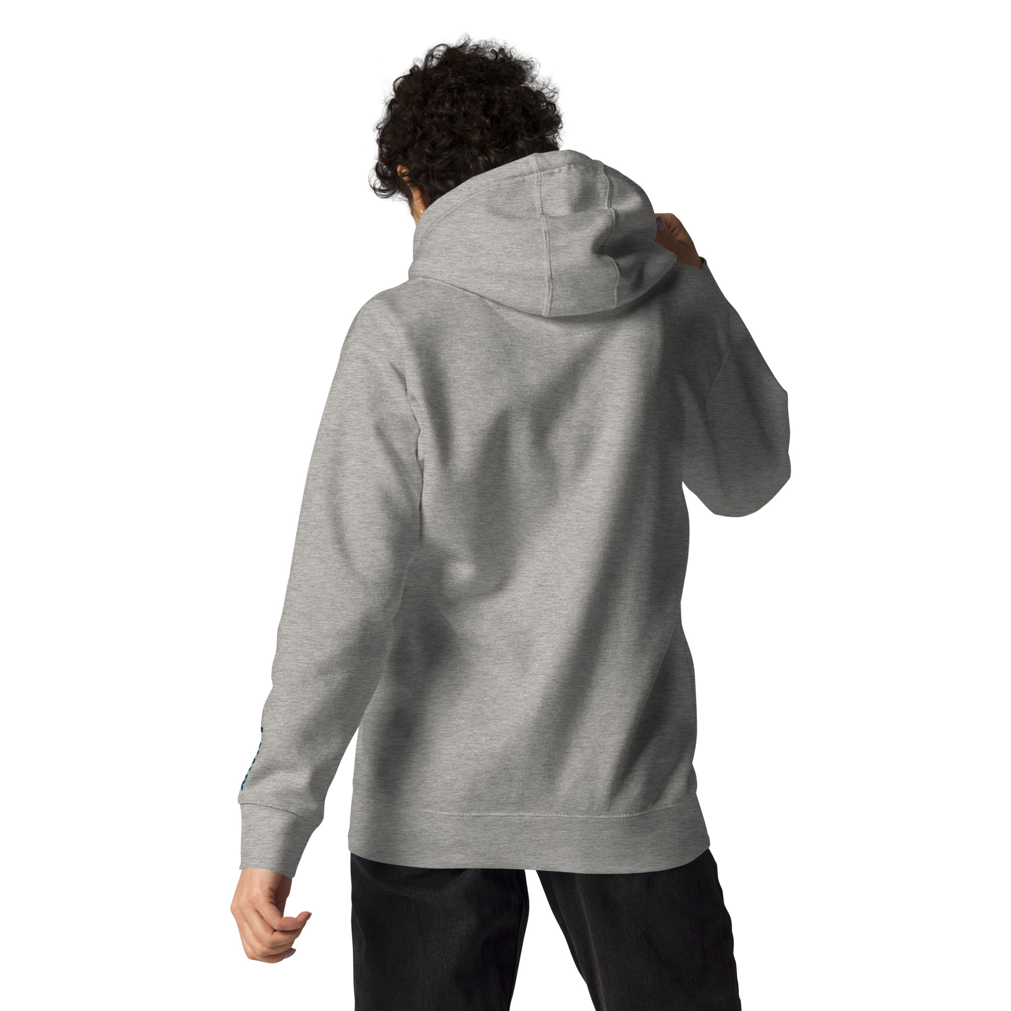 Embroidered HMCS YORK NAVY Unisex Hoodie (Blue Thread) - Image 24