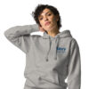 Embroidered HMCS YORK NAVY Unisex Hoodie (Blue Thread) - Image 23