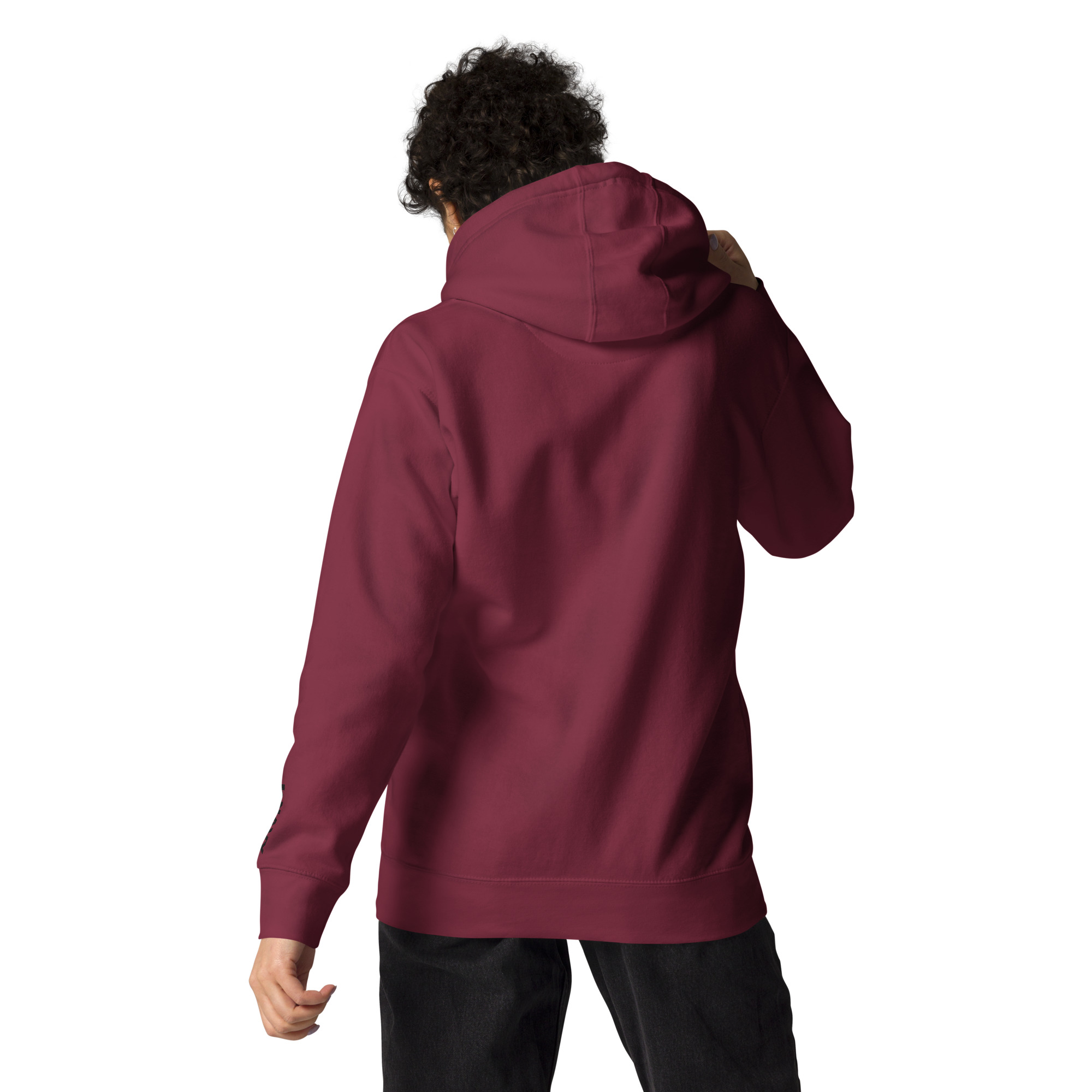 Embroidered HMCS YORK NAVY Unisex Hoodie (Black Thread) - Image 16