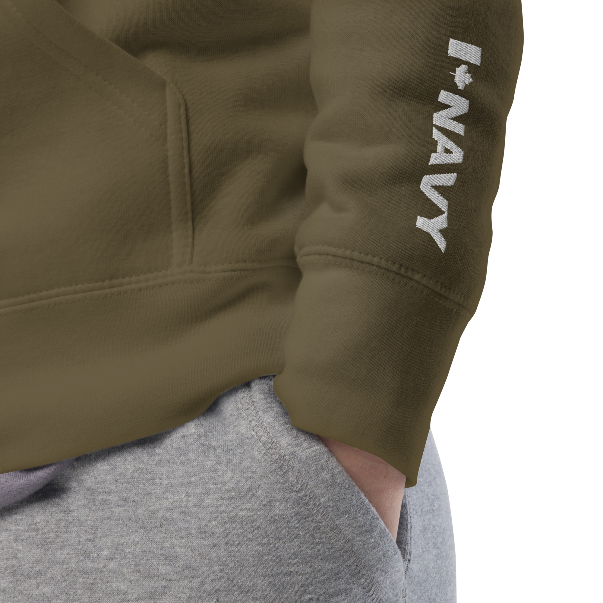 Embroidered NAVY HMCS YORK Unisex Hoodie (White Thread) - Image 7