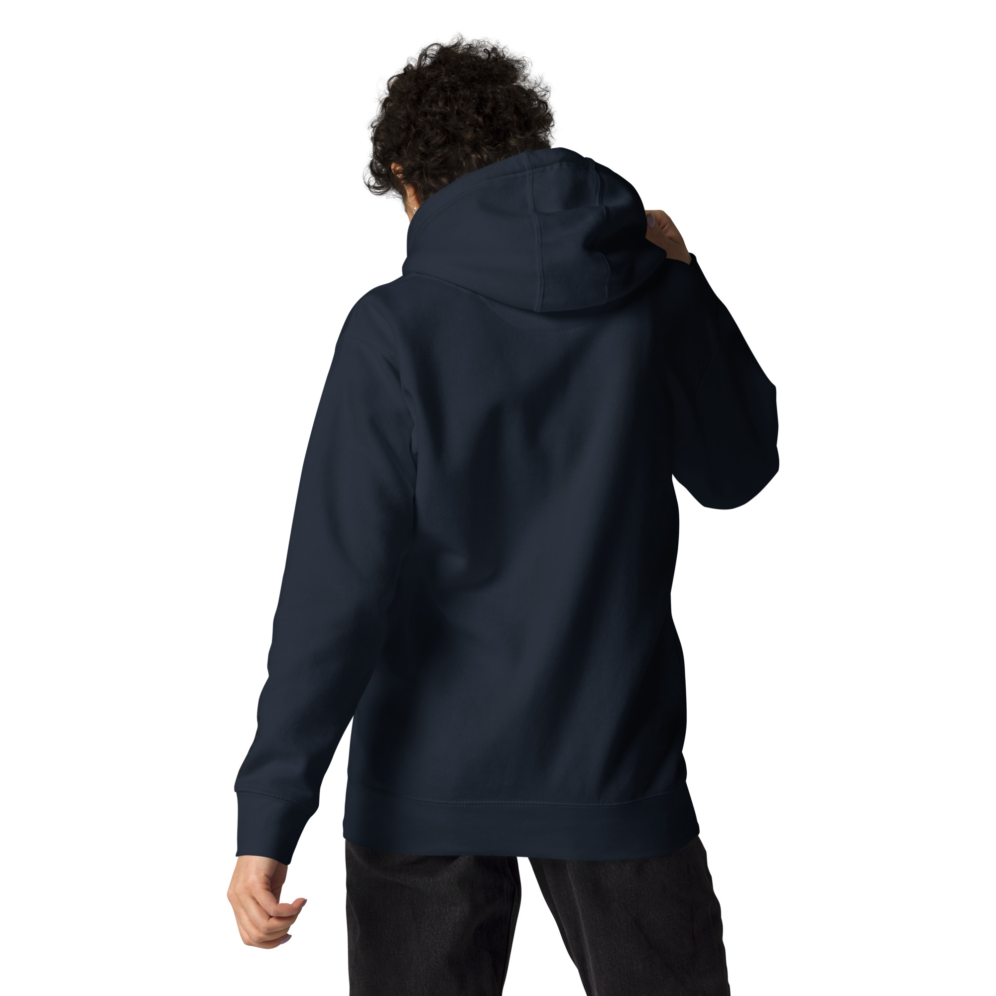 Embroidered HMCS YORK NAVY Unisex Hoodie (Black Thread) - Image 14