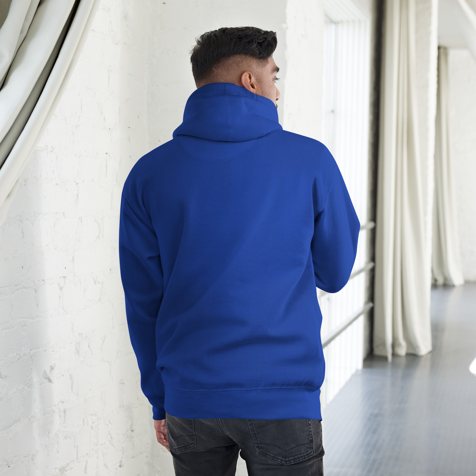 Embroidered NAVY HMCS YORK Unisex Hoodie (Blue Thread) - Image 17