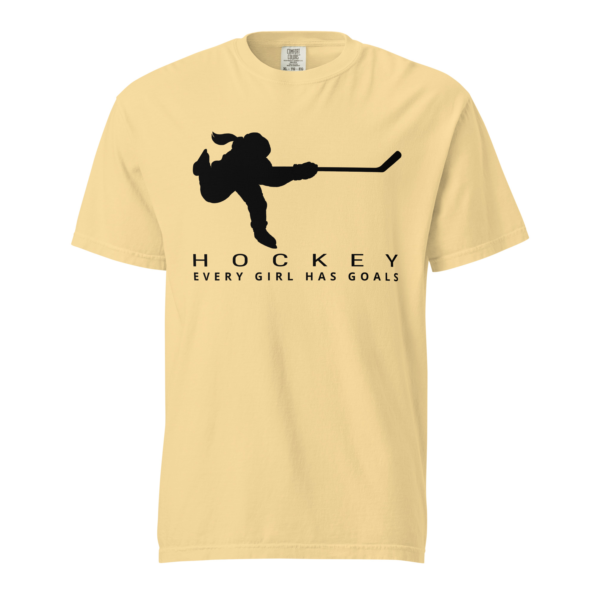 HOCKEY Every Girl Has Goals (Black) Unisex garment-dyed heavyweight t-shirt - Image 11