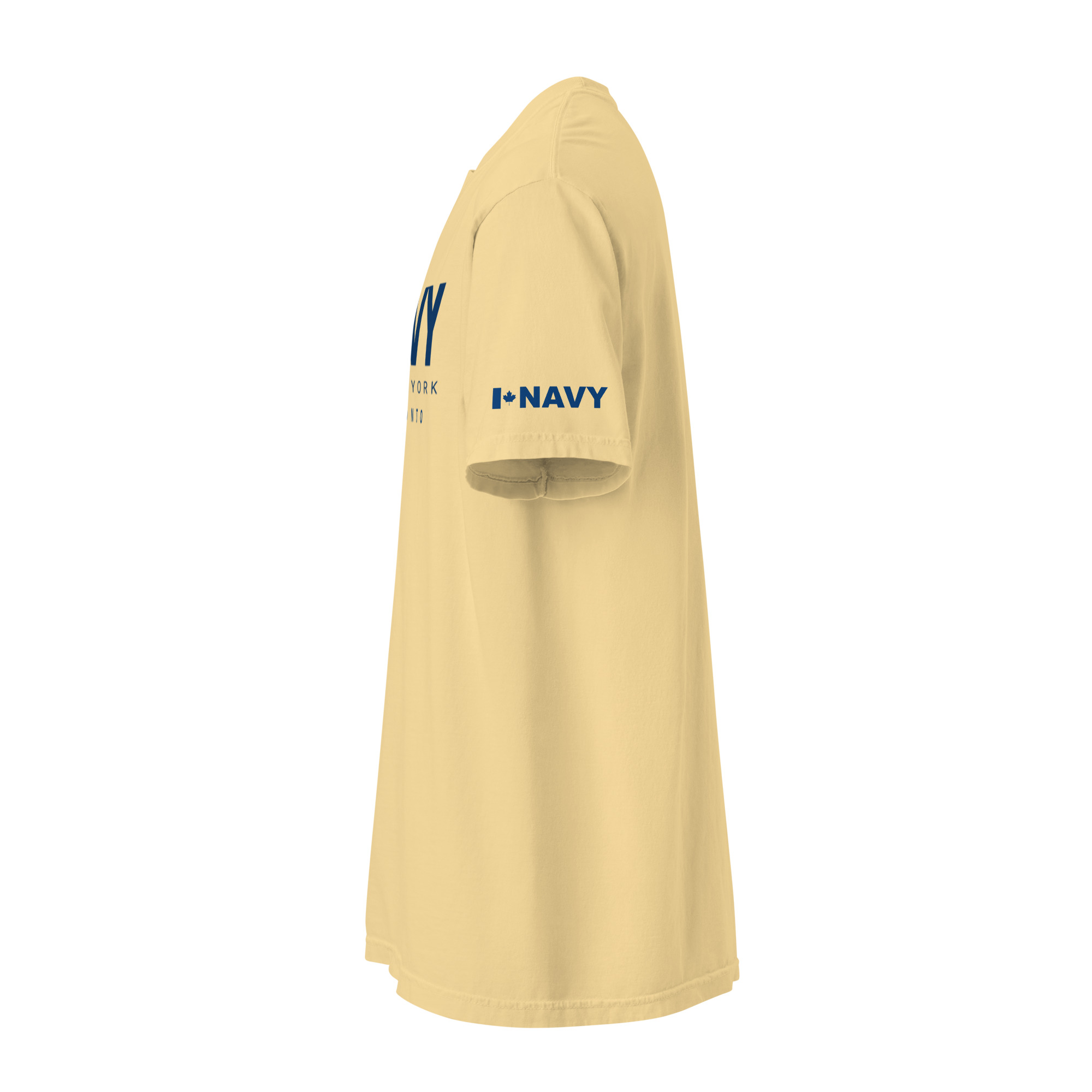 NAVY HMCS YORK Unisex garment-dyed heavyweight t-shirt (Blue Text) - Image 20