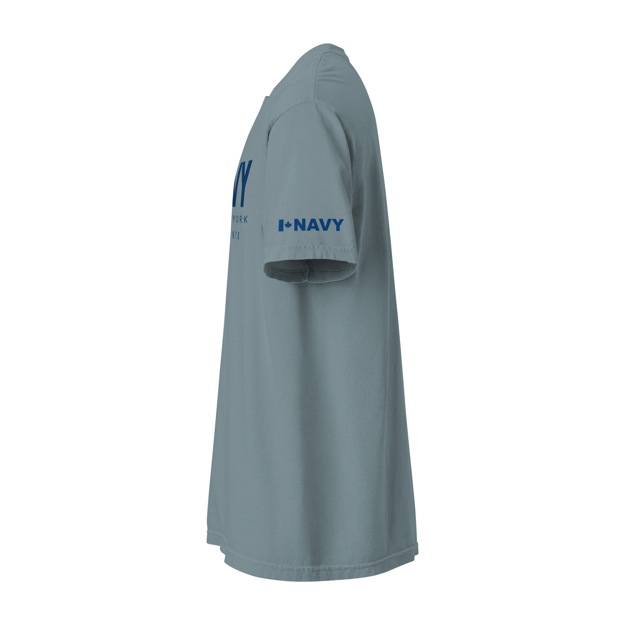 NAVY HMCS YORK Unisex garment-dyed heavyweight t-shirt (Blue Text) - Image 11