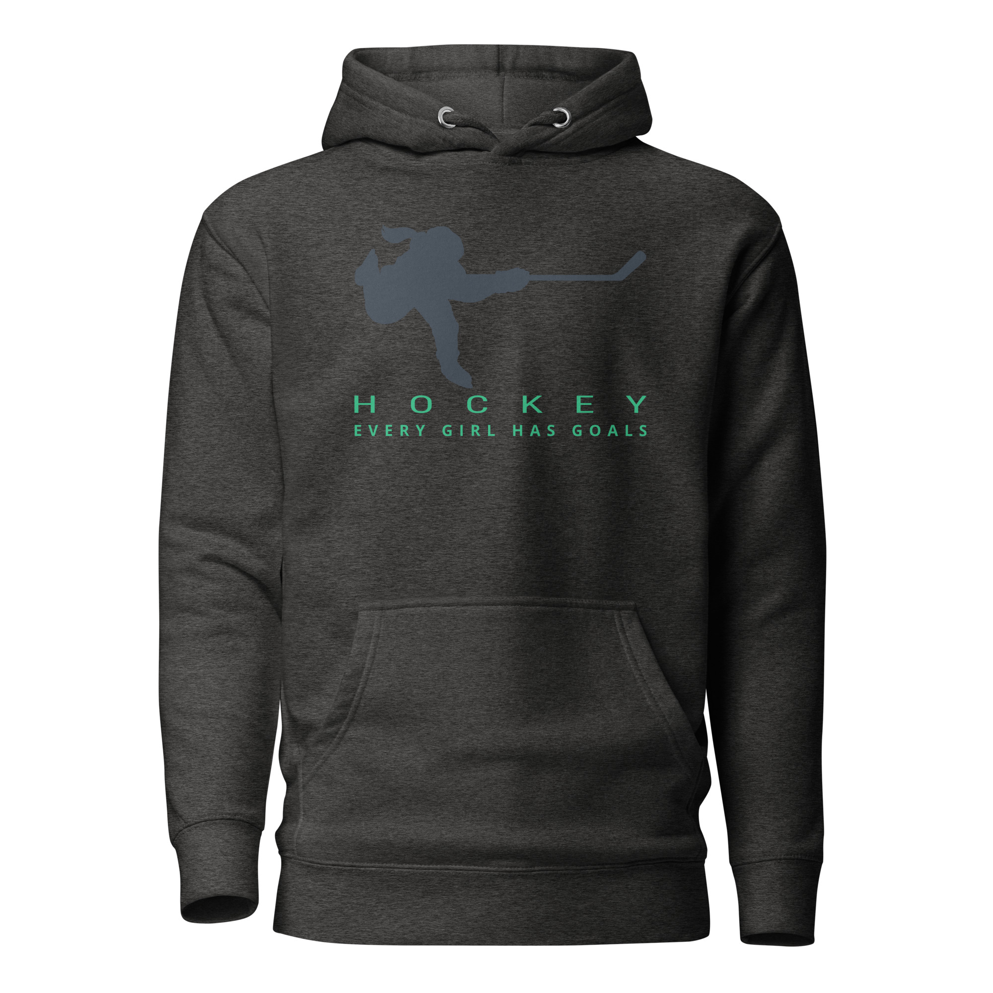 HOCKEY Every Girl Has Goals (Blue & Green Edition) Unisex Hoodie - Image 6