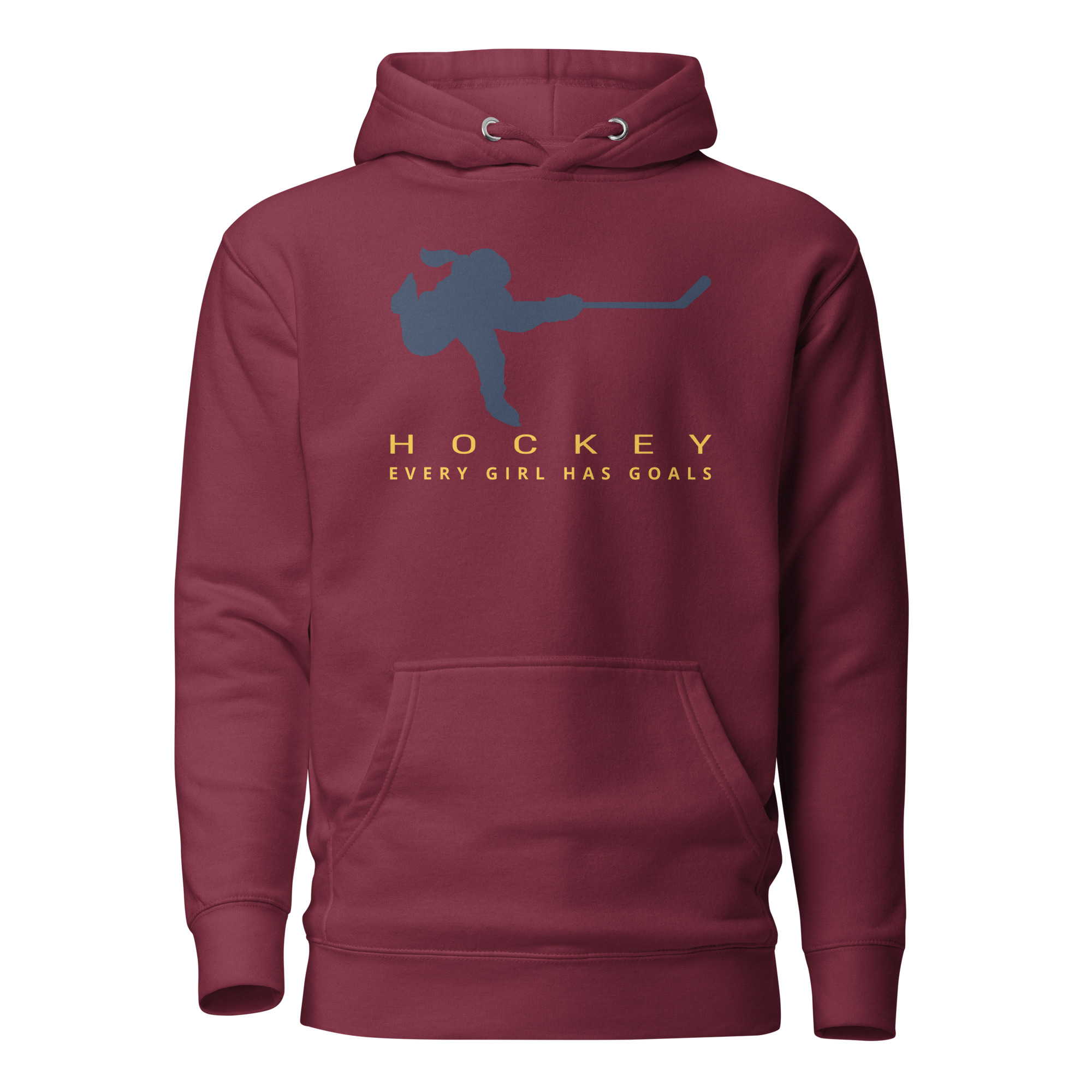 HOCKEY Every Girl Has Goals (Blue & Yellow Edition)Unisex Hoodie - Image 5