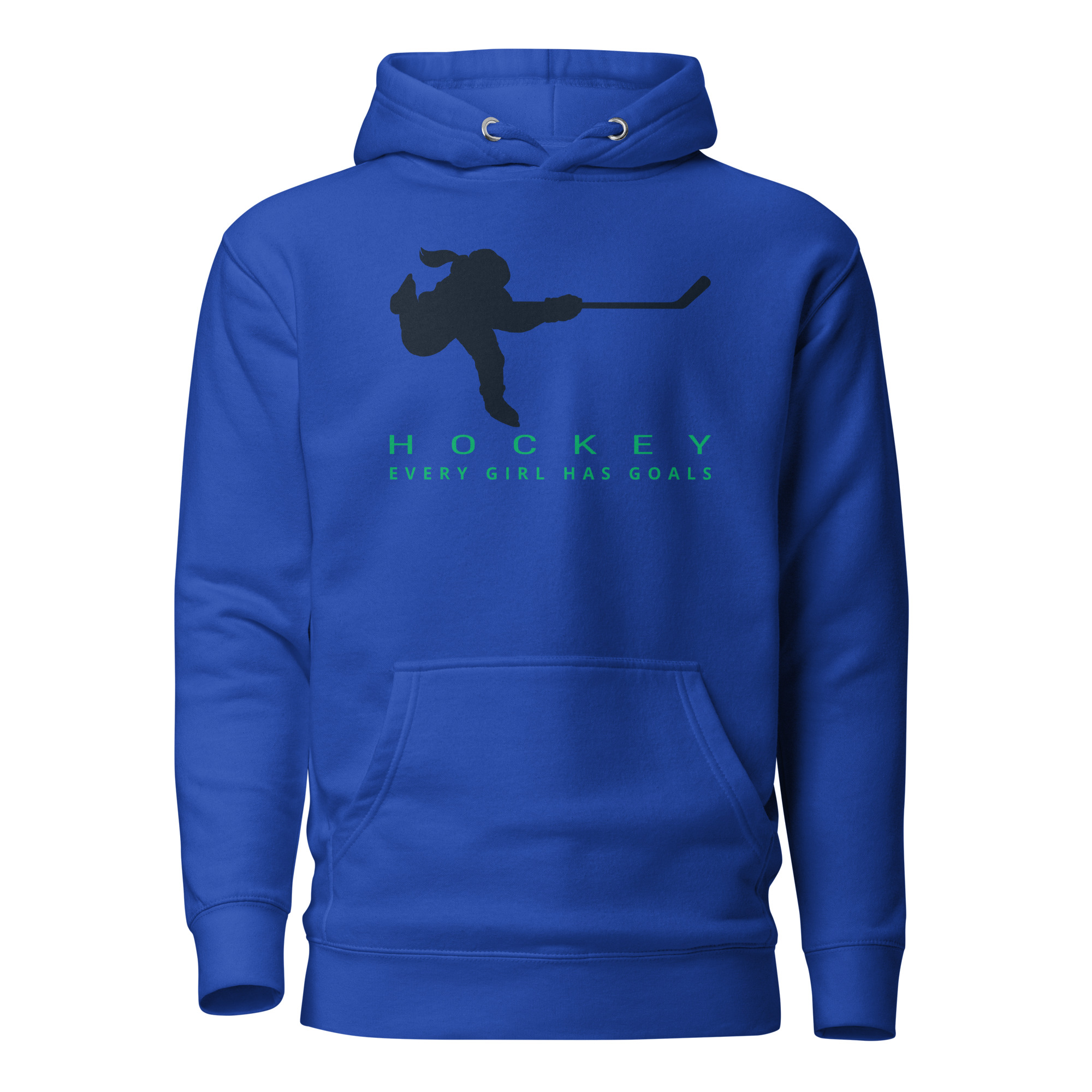 HOCKEY Every Girl Has Goals (Blue & Green Edition) Unisex Hoodie - Image 7