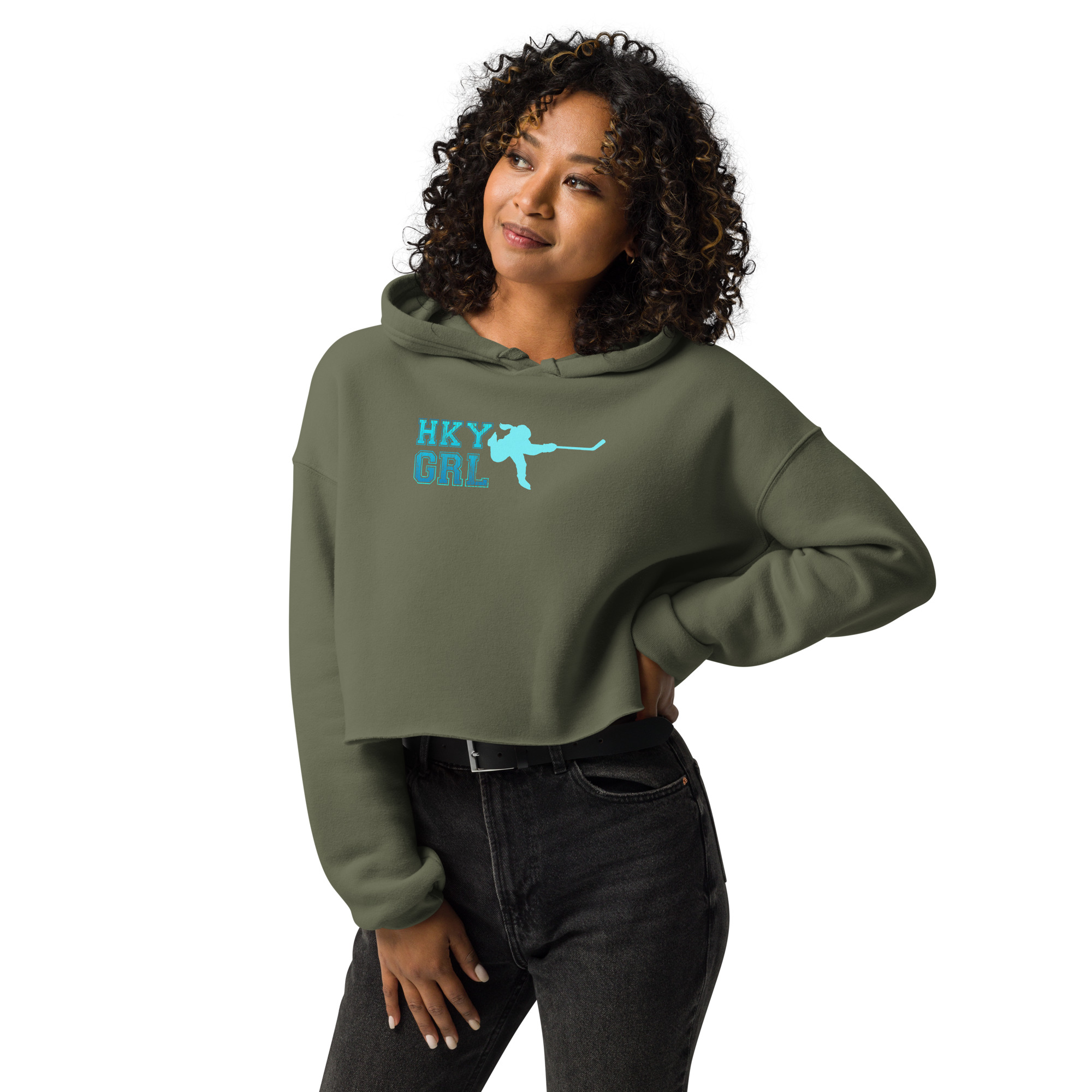 HKY GRL Crop Hoodie