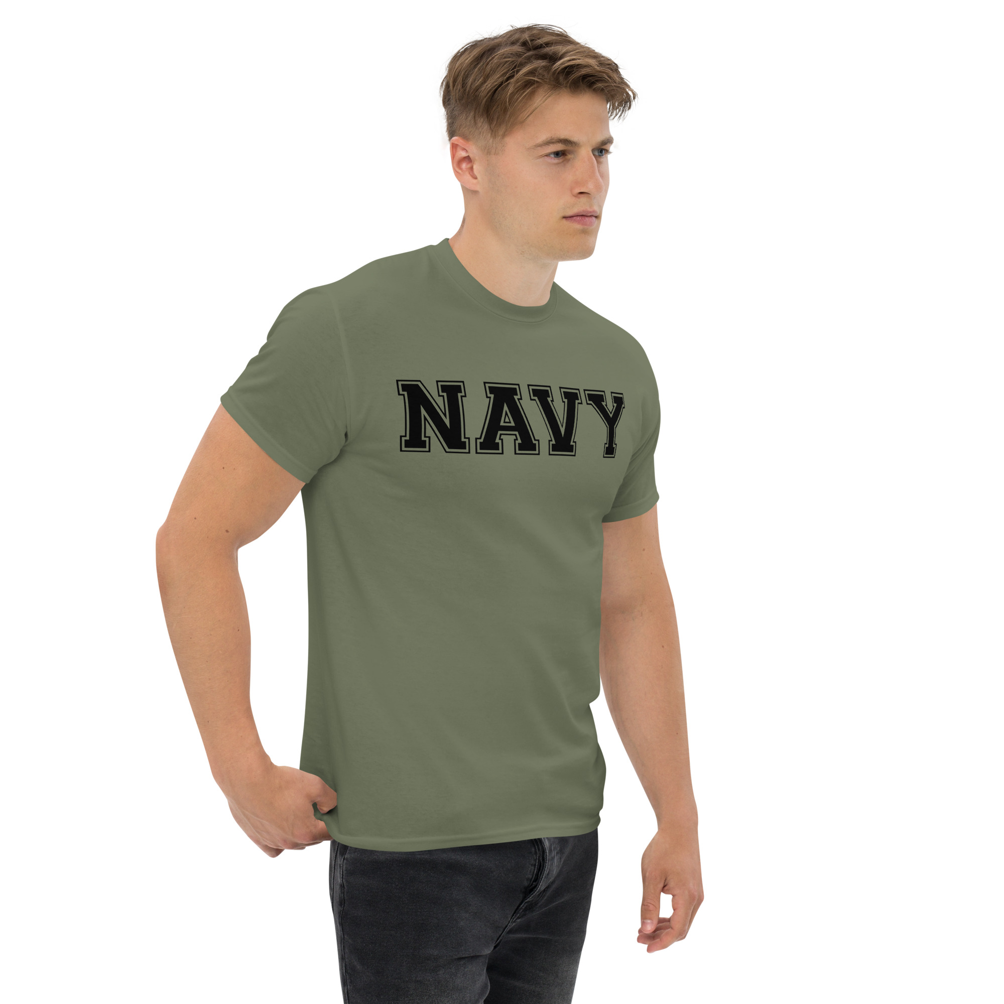 NAVY (varsity black) Unisex classic tee - Image 2