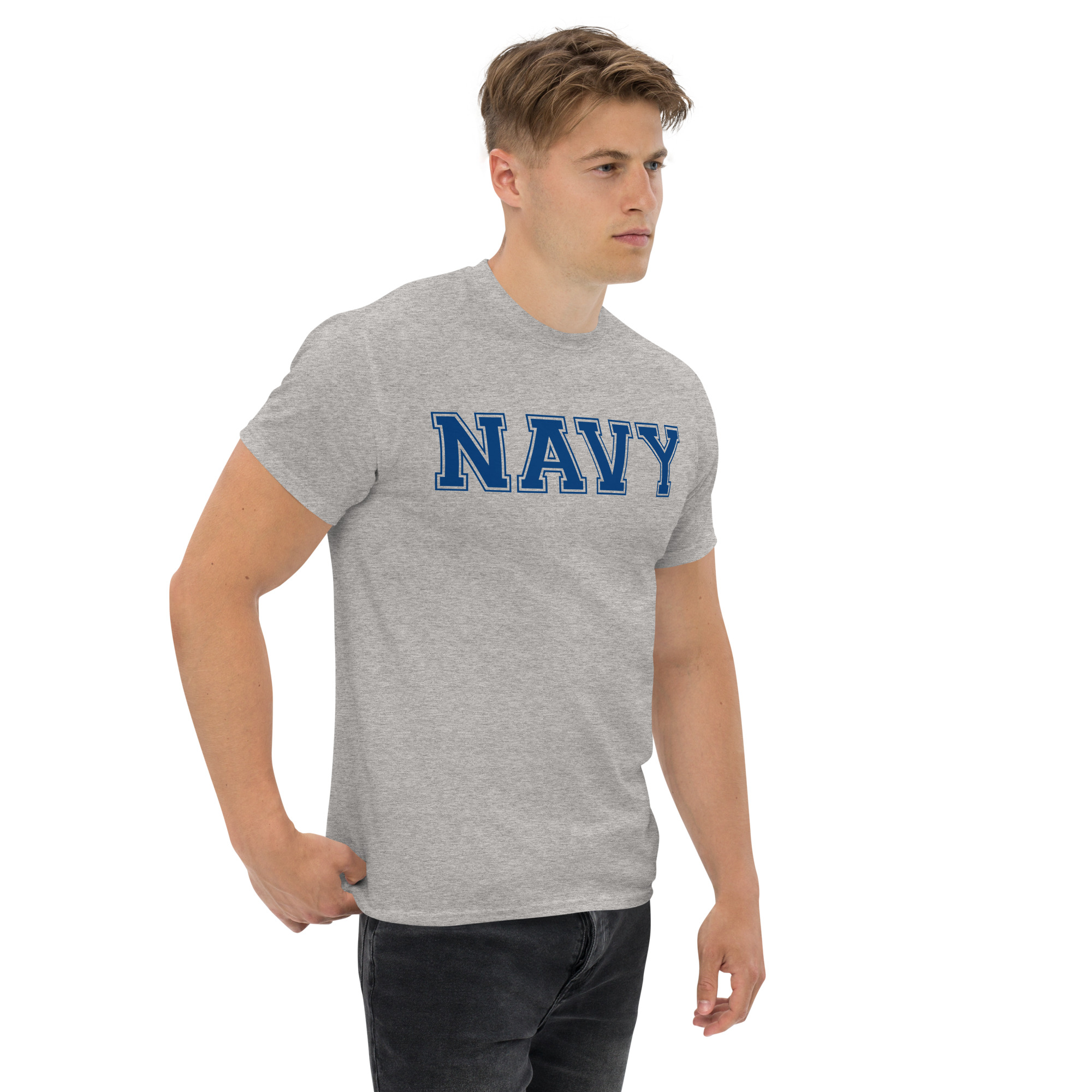 NAVY (varsity blue)Unisex classic tee - Image 3