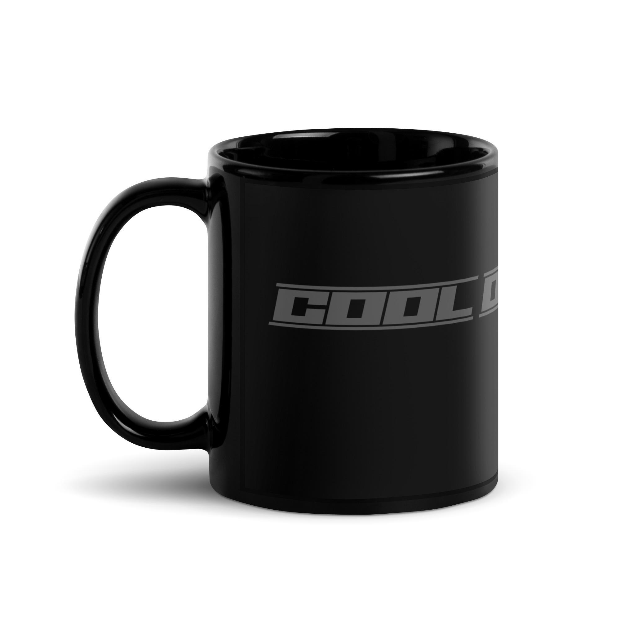 Cool On Christ Modern Grey Black Glossy Mug - Image 2