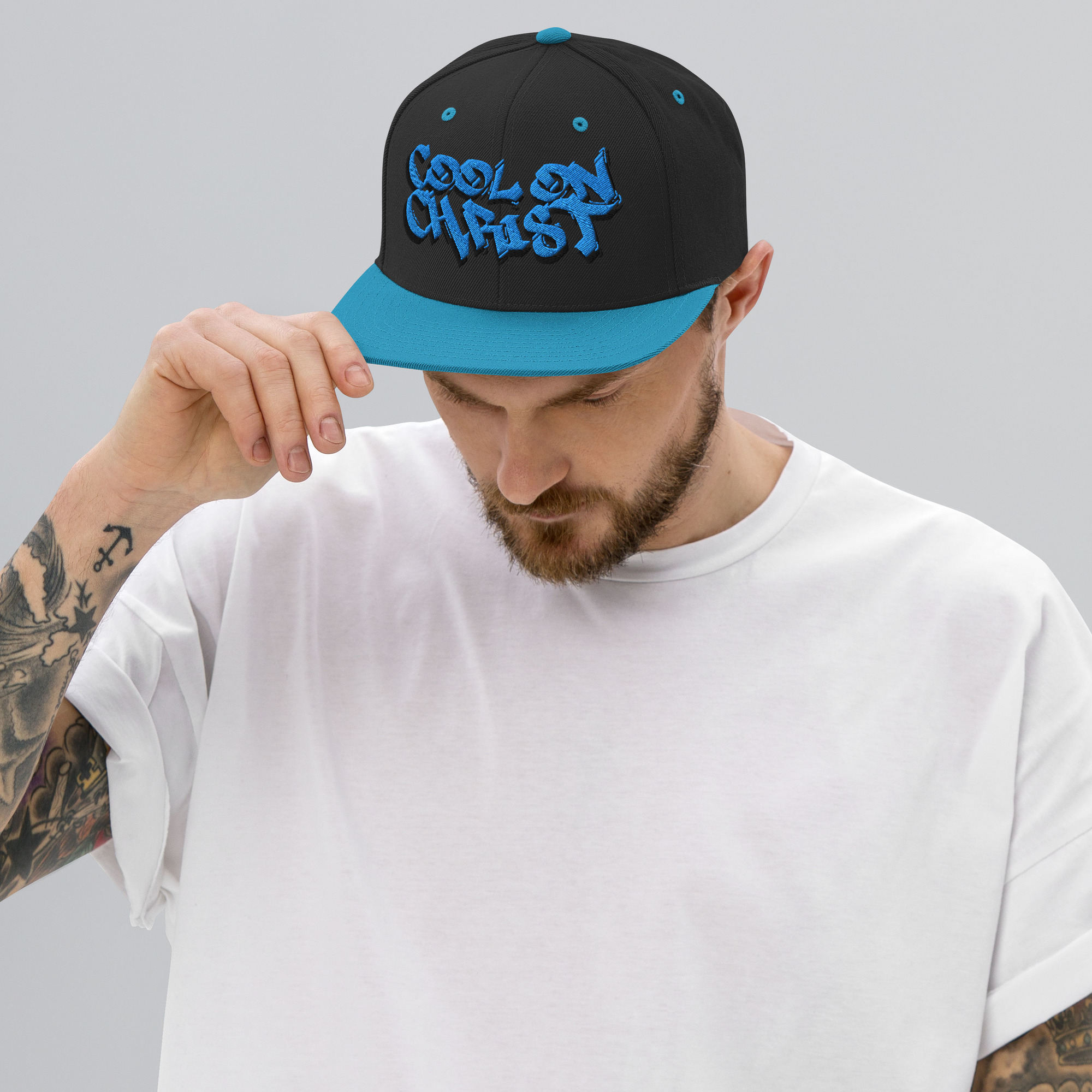 Cool On Christ Grafitti with Shadow Snapback Hat - Image 2