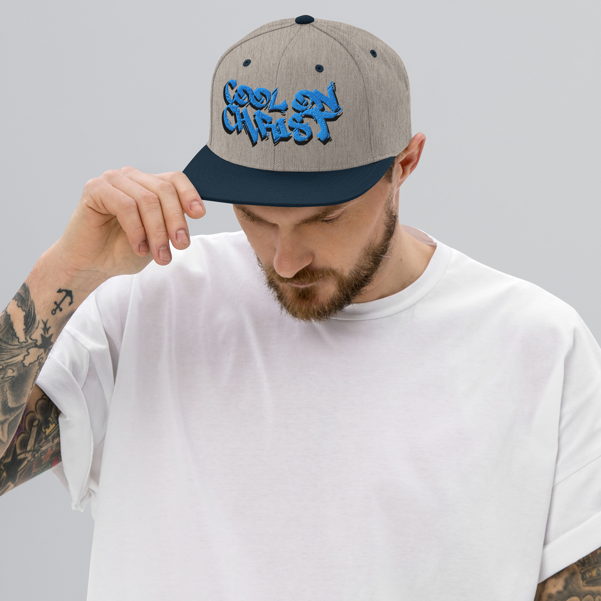 Cool On Christ Grafitti with Shadow Snapback Hat - Image 7
