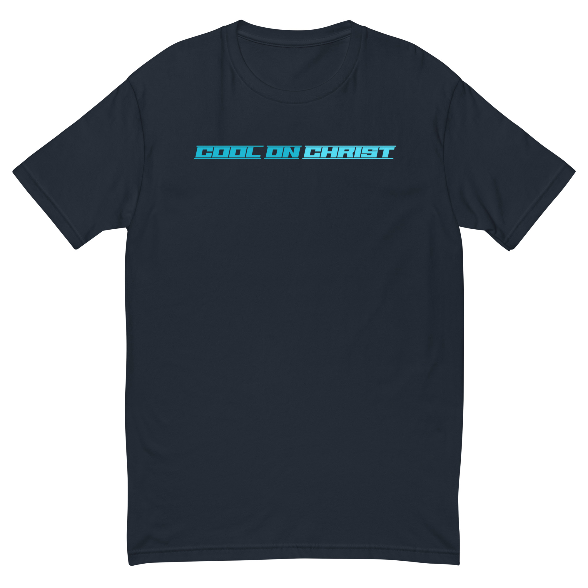 Cool On Christ Modern Blue Fitted Short Sleeve T-shirt - Image 3