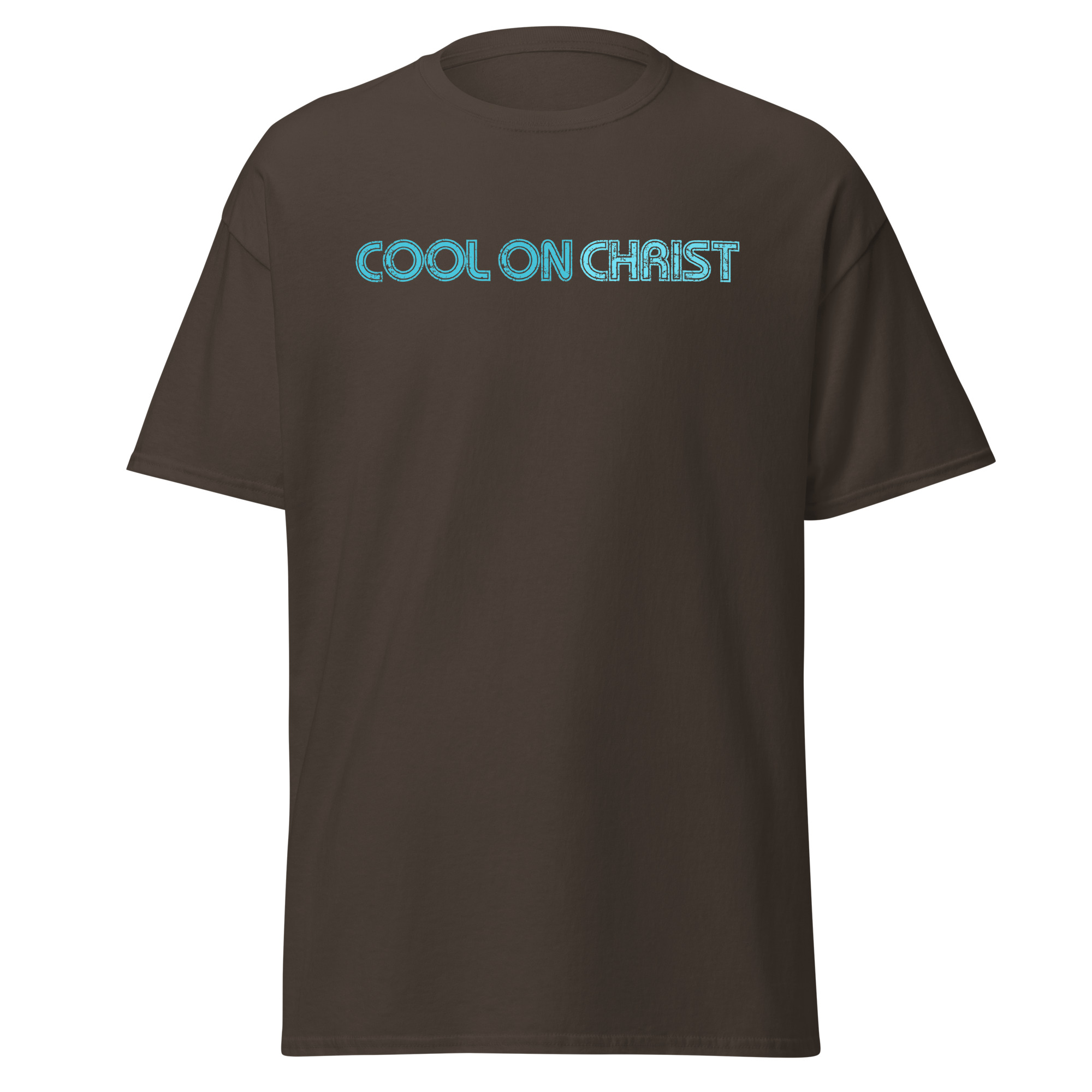 COOL ON CHRIST Retro Blue Unisex Gildan classic tee - Image 4