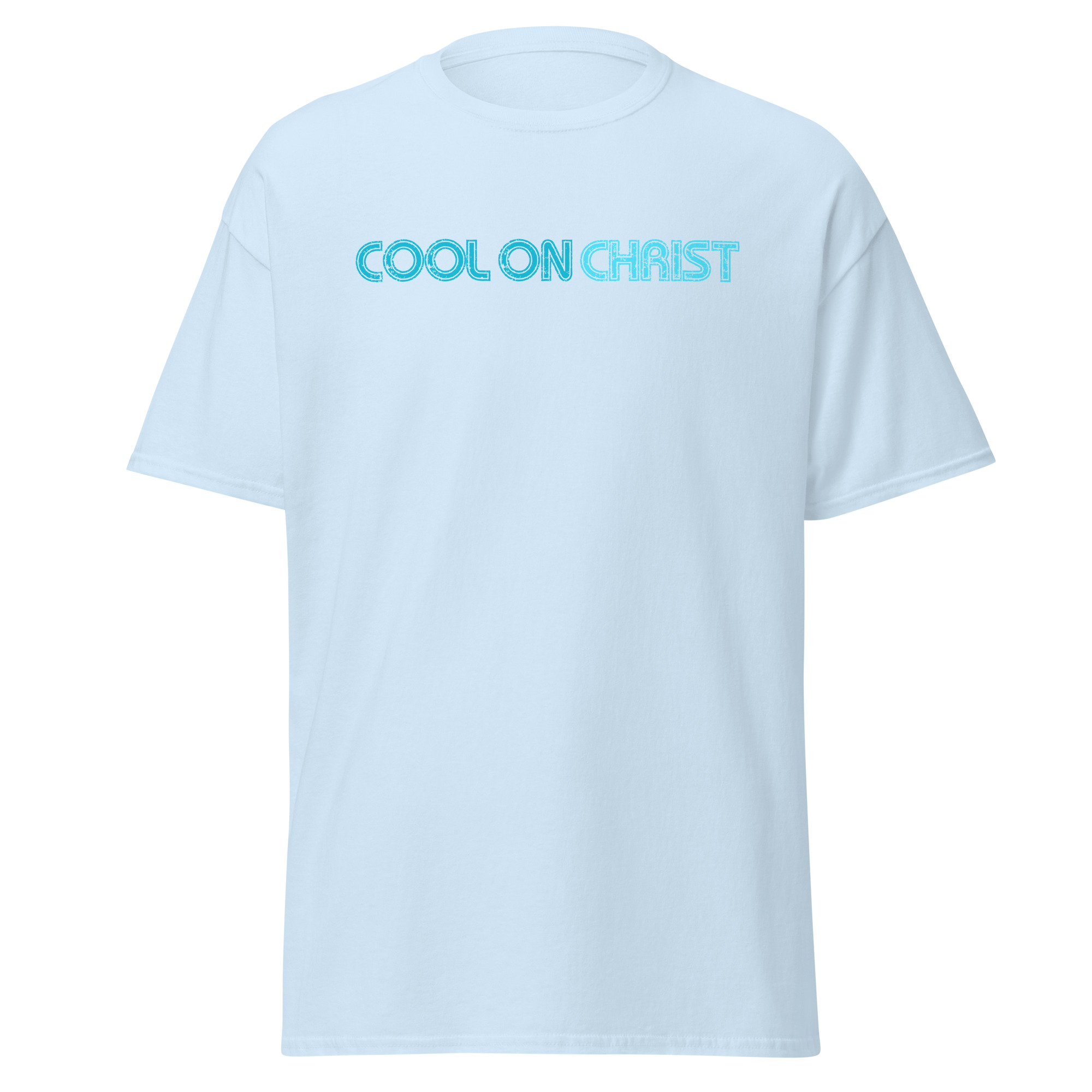 COOL ON CHRIST Retro Blue Unisex Gildan classic tee - Image 9