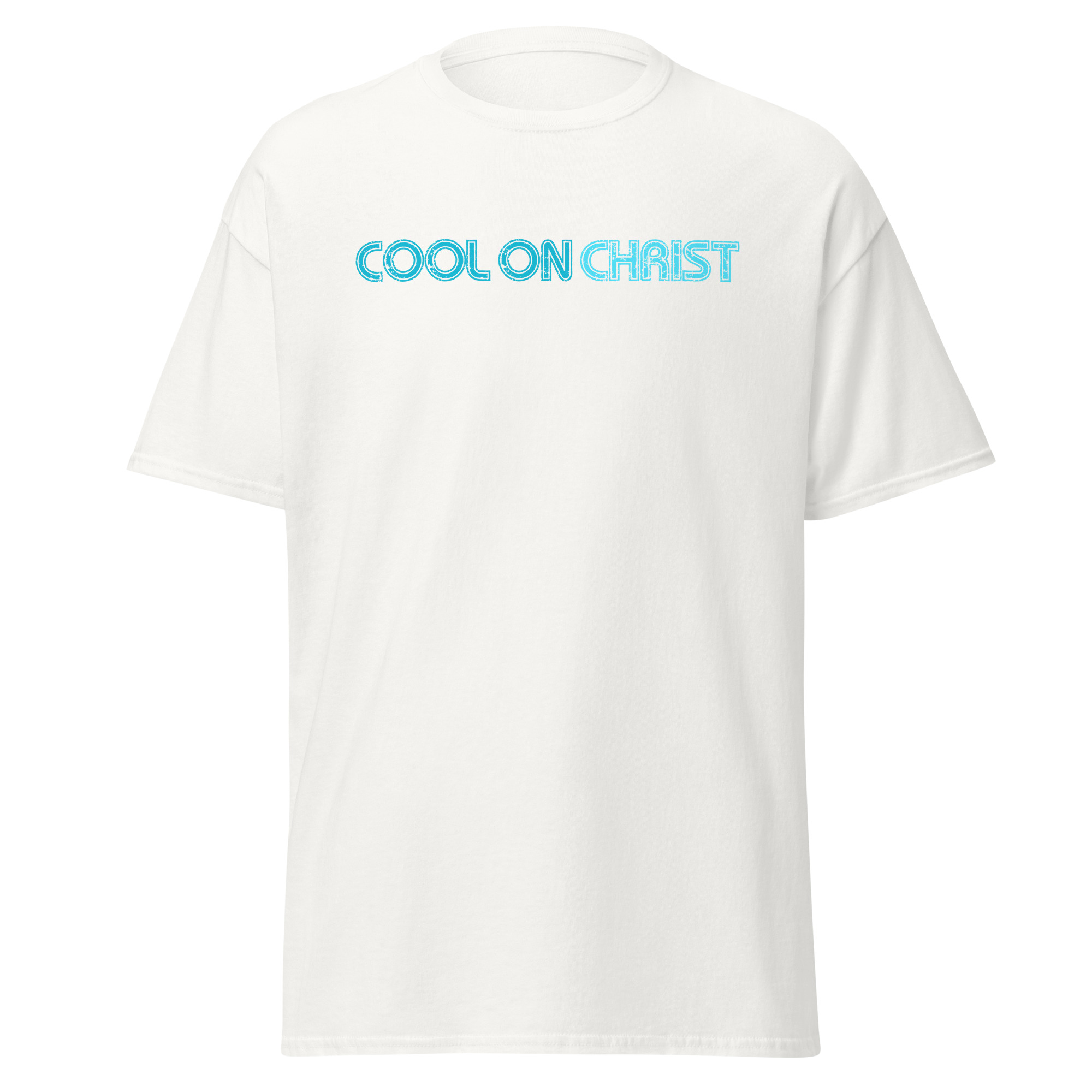 COOL ON CHRIST Retro Blue Unisex Gildan classic tee - Image 11