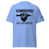 FIST & JIGGER: FREE FISHERMEN FREE ENTERPRISE (Black Distressed Logo) Unisex classic tee - Image 21