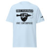 FIST & JIGGER: FREE FISHERMEN FREE ENTERPRISE (Black Distressed Logo) Unisex classic tee - Image 27