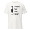 SUPPORT YOUR LOCAL FISHERY (Black Logo) Unisex classic tee - Image 14
