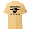 FIST & JIGGER: FREE FISHERMEN FREE ENTERPRISE (Black Distressed Logo) Unisex classic tee - Image 25